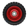 Rubber Tyred Steel Centered Wheel 150mm Red