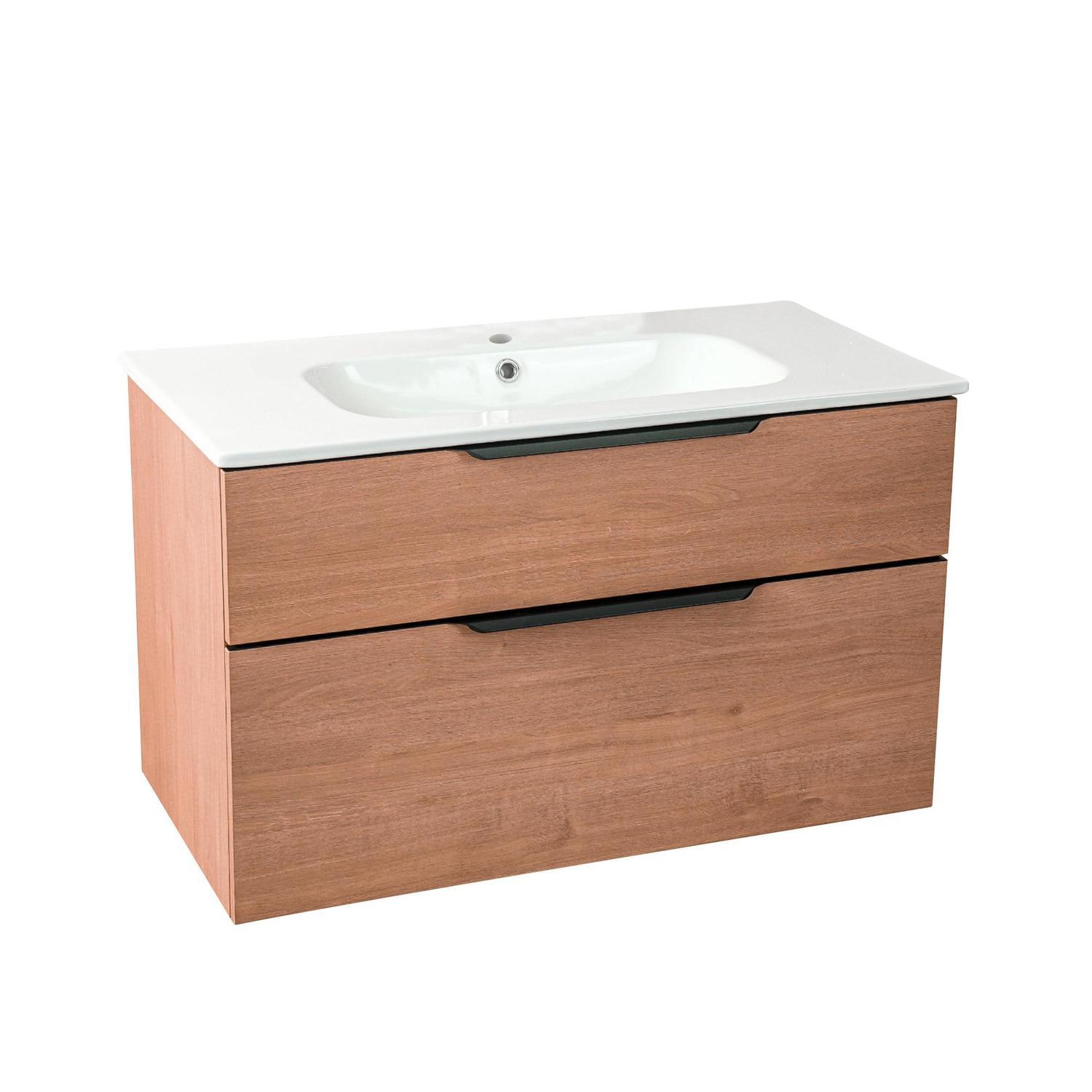 Piper Wall Hung Vanity 900mm Oak
