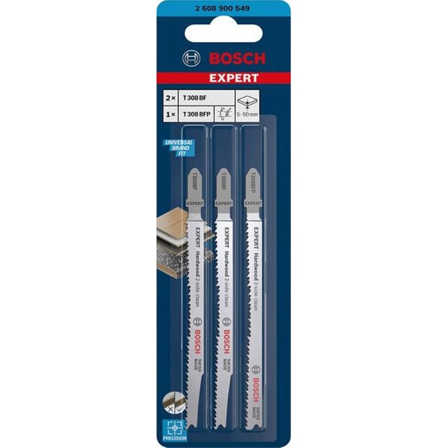 Hard Wood 2-Side Clean Jigsaw Blade 3PK 117mm