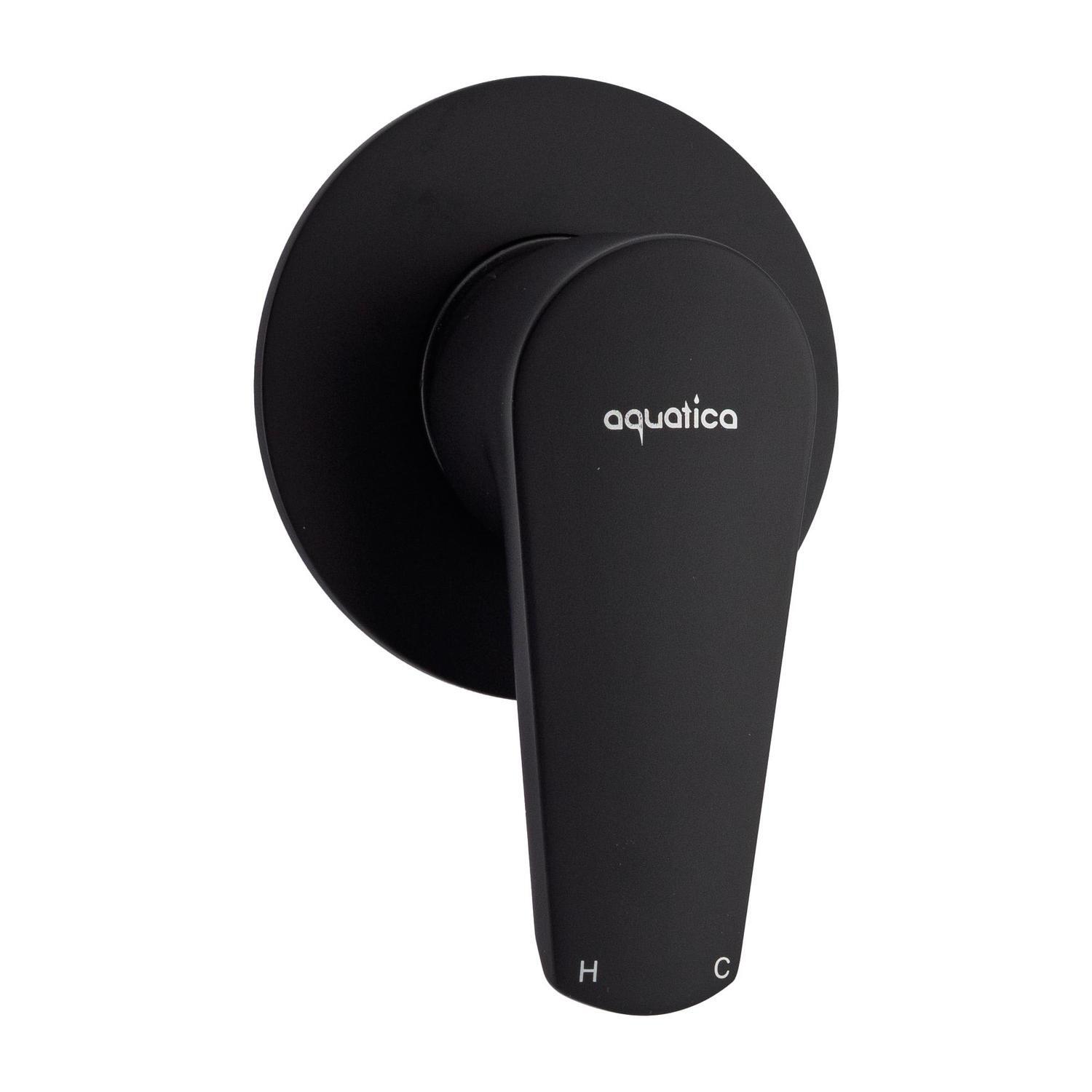 Round Shower Mixer  Black