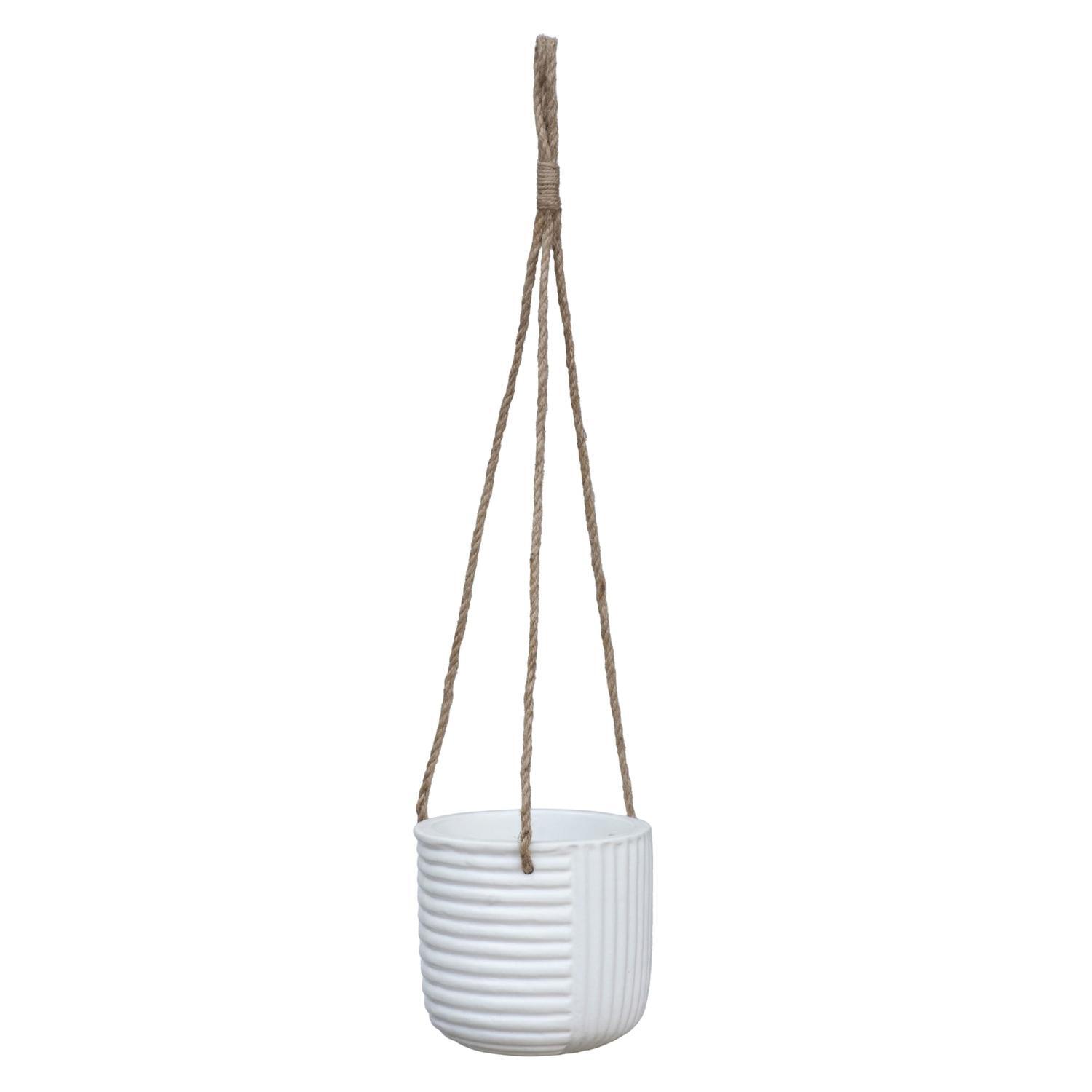 Alex Indoor Hanging Pot 15cm White
