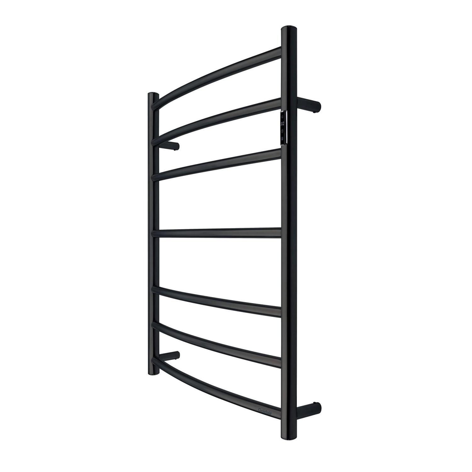7 Bar Heated Towel Rail Black