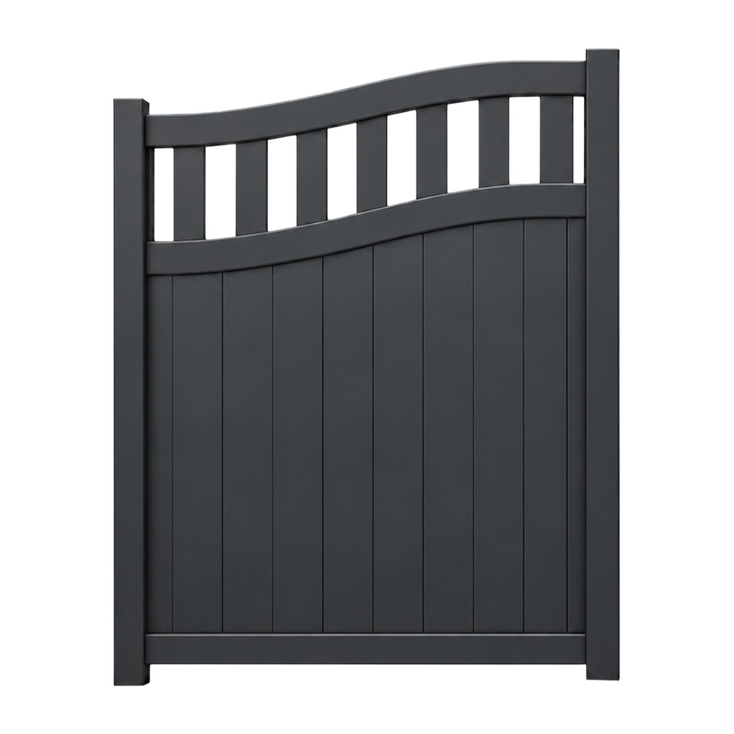 Valla Series Arch Driveway Gate H:1800mm x W:1500mm Black
