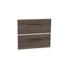Wall Hung Vanity Cabinet Drawer Front Set 600mm Charred Walnut