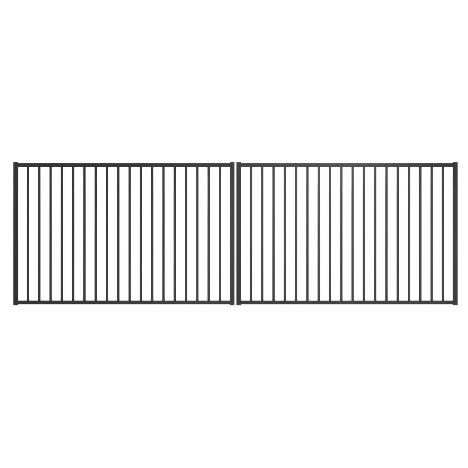 Nexus Driveway Gate Pair H : 1500mm x W: 1200-2350mm Black