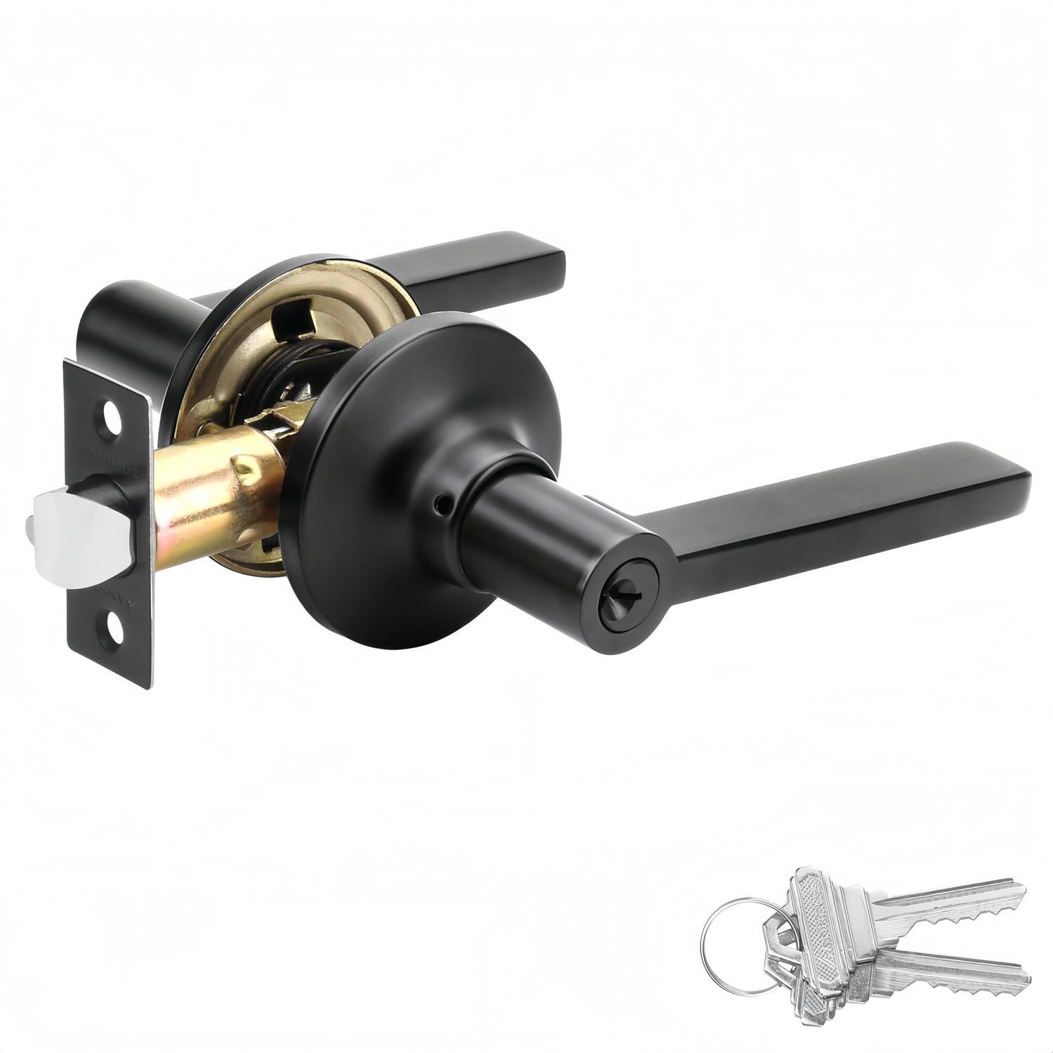 Entrace Lever Set Matt Black Finish