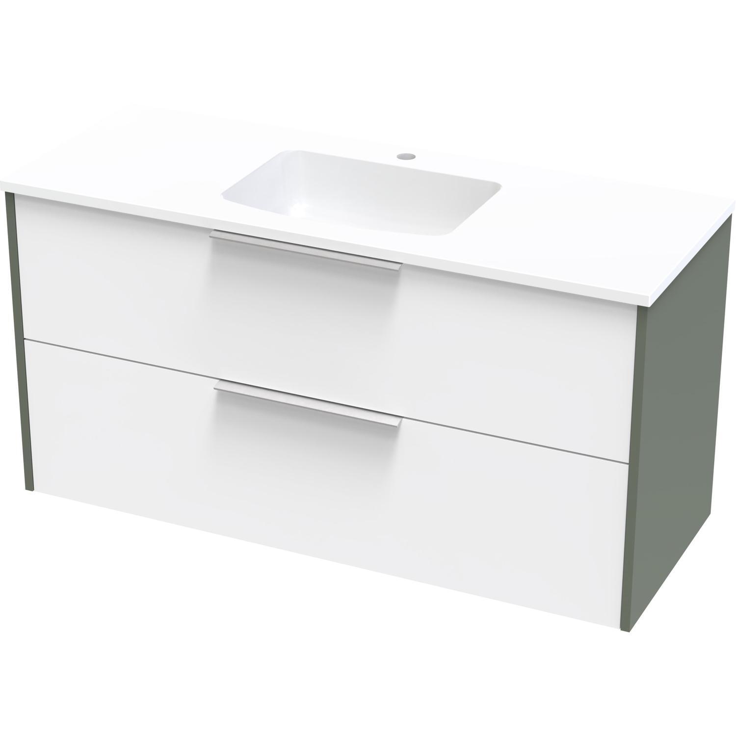 Nikau Grove 1200 Double Drawer Wall Ultra Gloss White/Colour