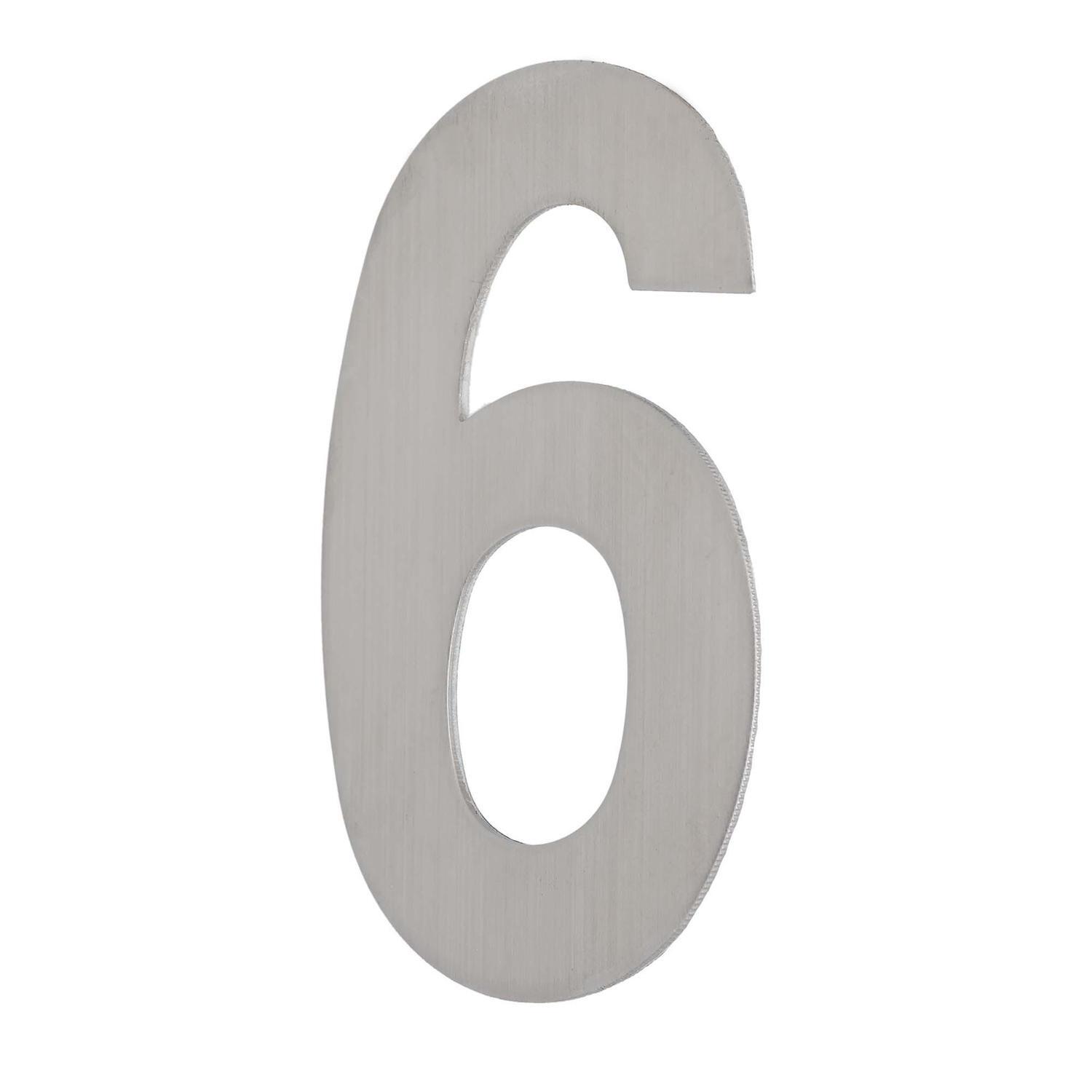 House Number SIX '6' Concealed Fix