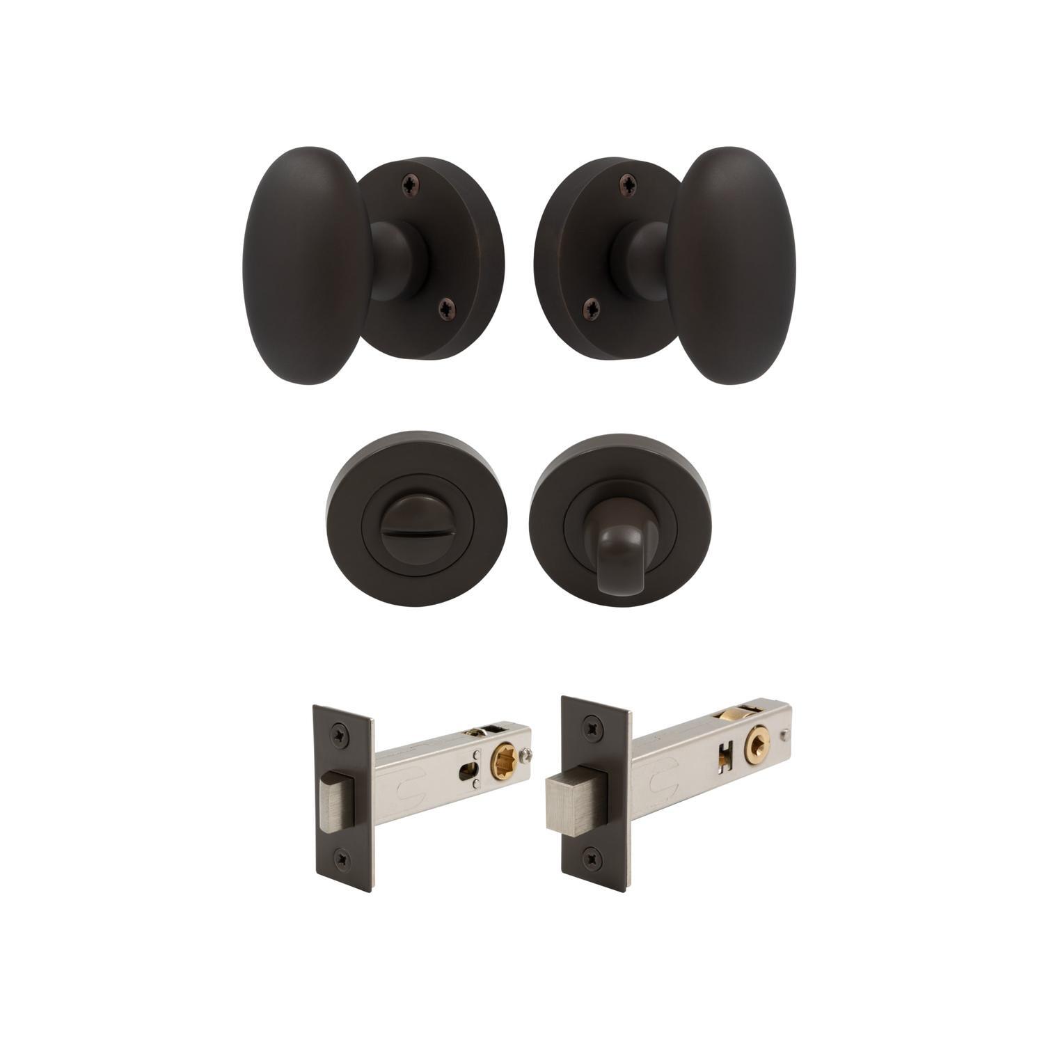 Sutton Round Rose Privacy Set Vintage Bronze