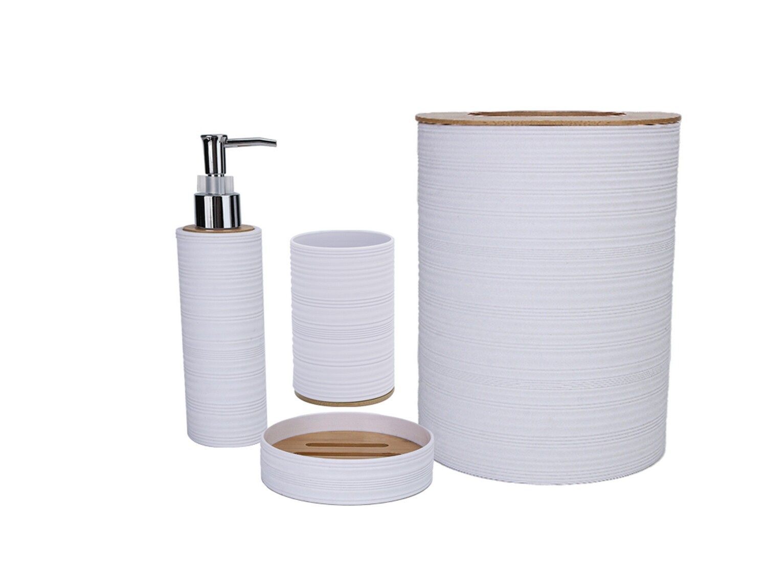 Bathroom Accessories 4 Piece Set White