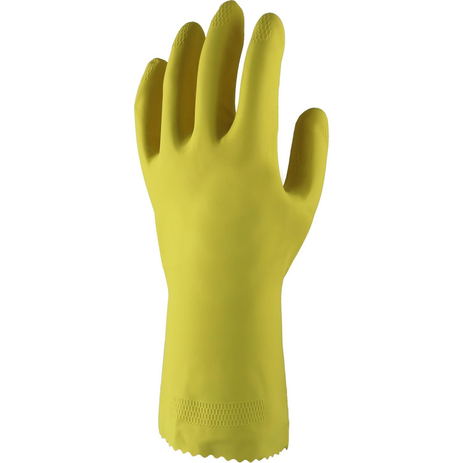 Yellow Silverlined Household Rubber Glove Small Yellow