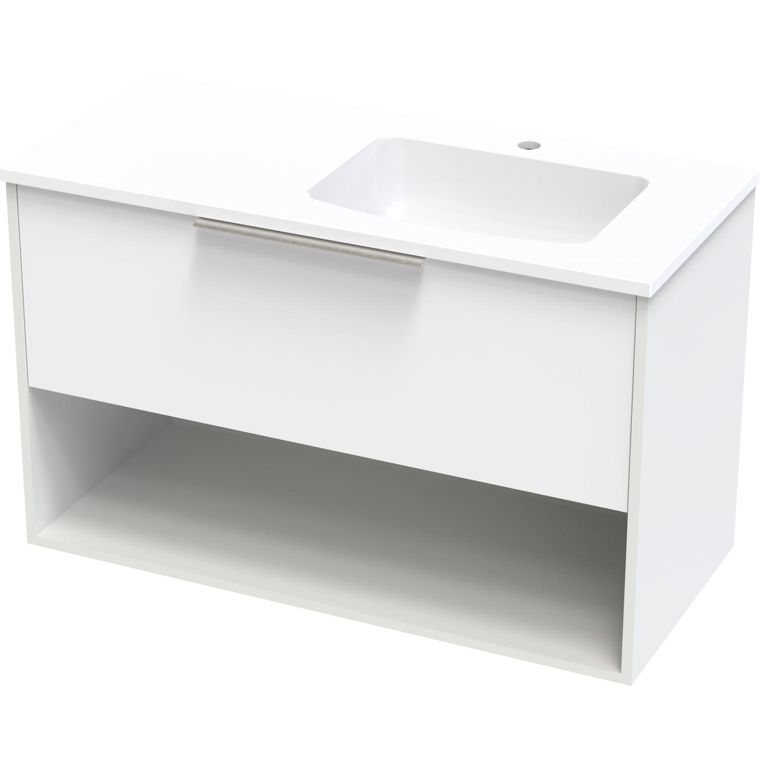 Nikau Grove 1000 Right Hand Bowl Drawer Open Ultra Gloss White/Colour