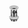 Pop-Up Basin Waste with Overflow 32mm Brushed Nickle