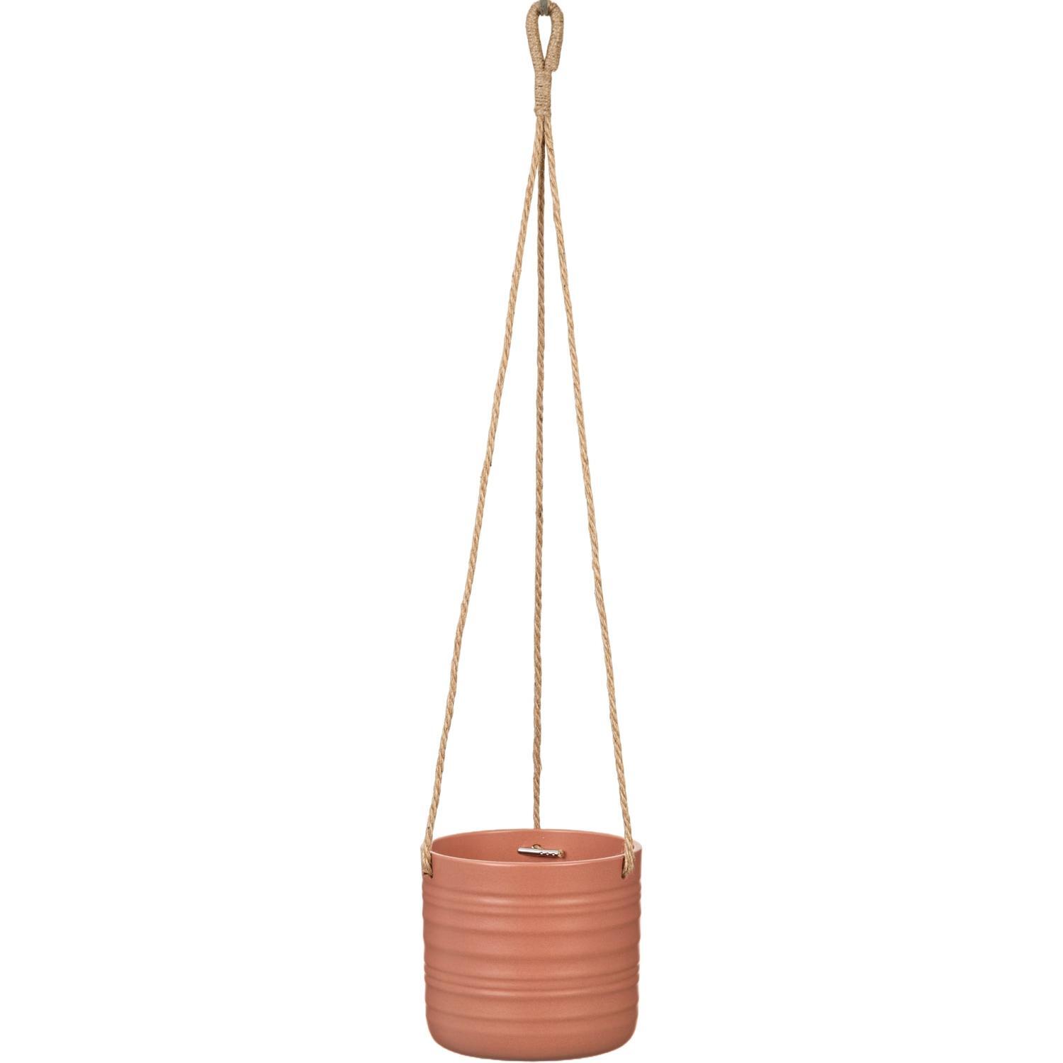 Indoor Hanging Cottage Cup Pot Burnt Orange 14.5cm 128 x 142 x 142mm