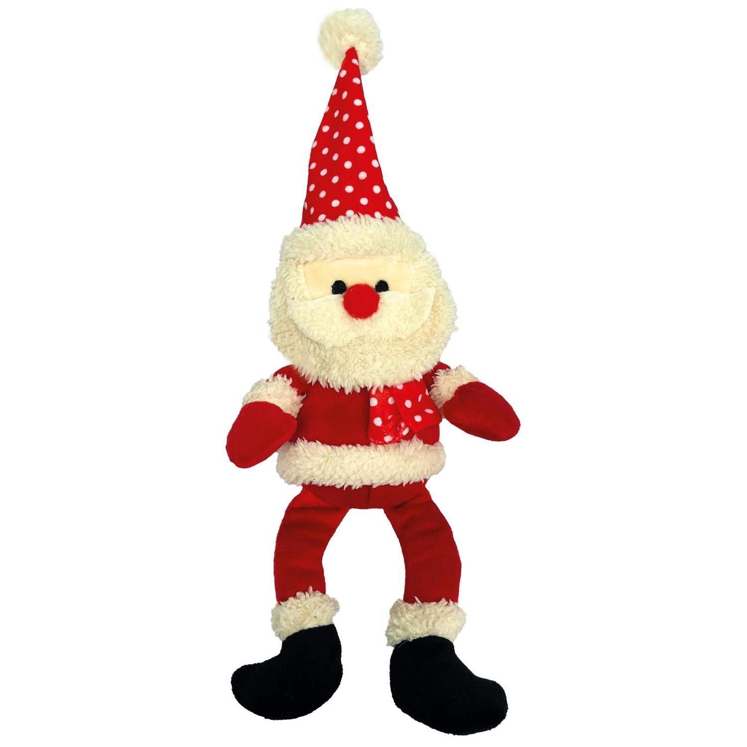 Santa Christmas Plush Dog Toy