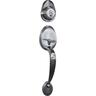 Entrance Handle Set 270mm Satin Nickel Plate
