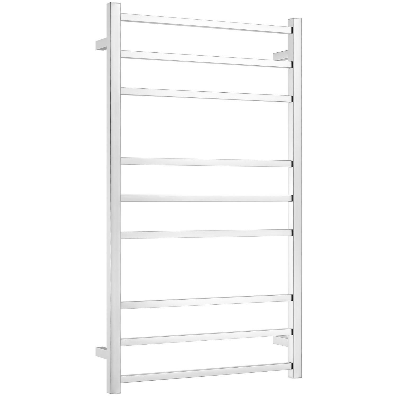 9 Bar Square Heated Towel Rail  Polish