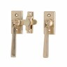 French Double Door Fastener Polished Brass
