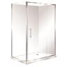 Capricorn Square Shower Flat Wall Right Hand Tray with Pivot Door