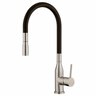 Purity Minimal Black Spout Pulldown Sink Mixer Black/Stainless Steel