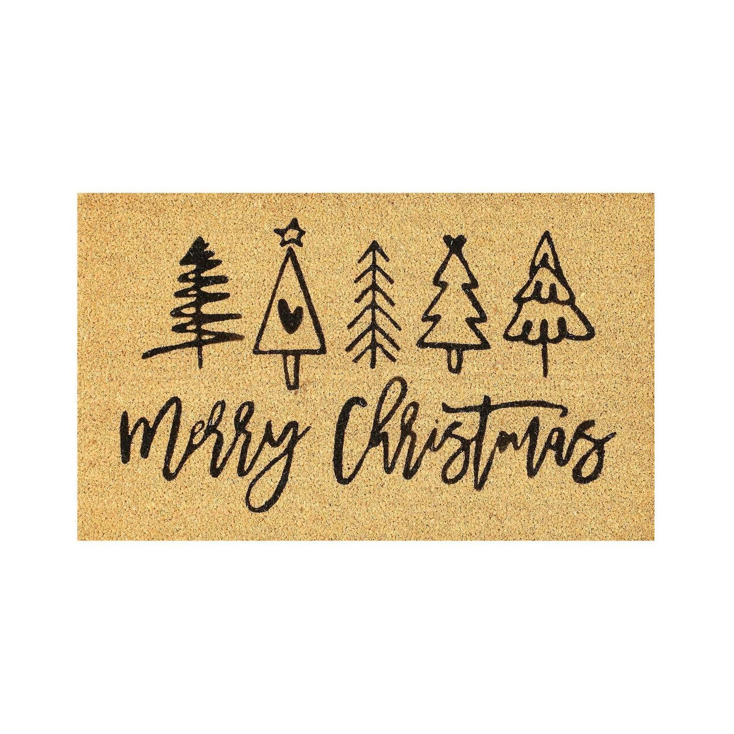 Christmas Coir Mat 600 x 400mm Pine