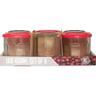 Glass Jar with Plastic Lid Set of 6