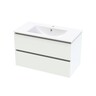 Pacific Rise 900 Double Drawer Wall White Melamine