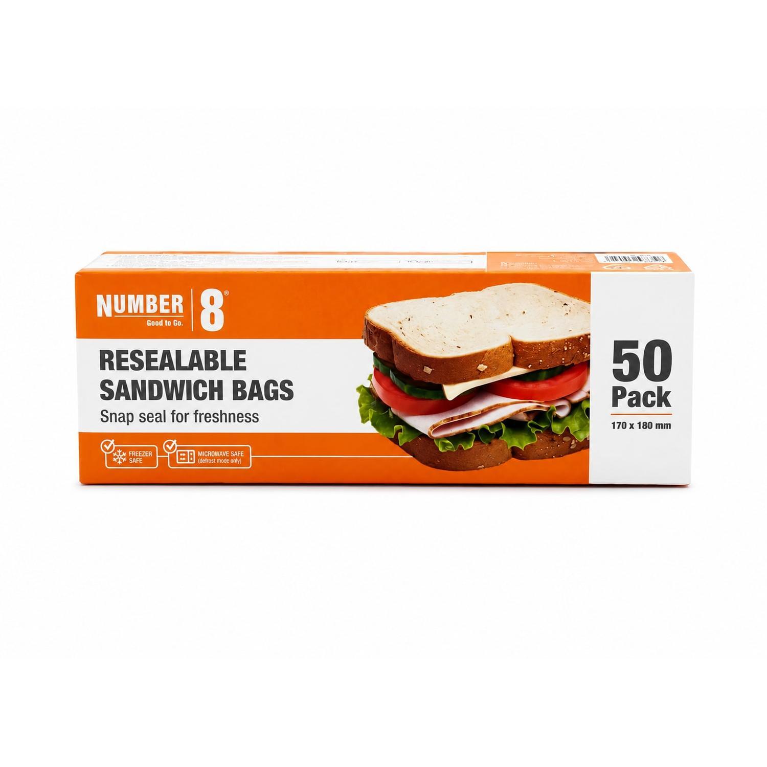 Resalable Sandwich Bag 2 litre 50 Pack