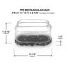 Rectangular Clear Sleeve Glides with Marine Grade Berber