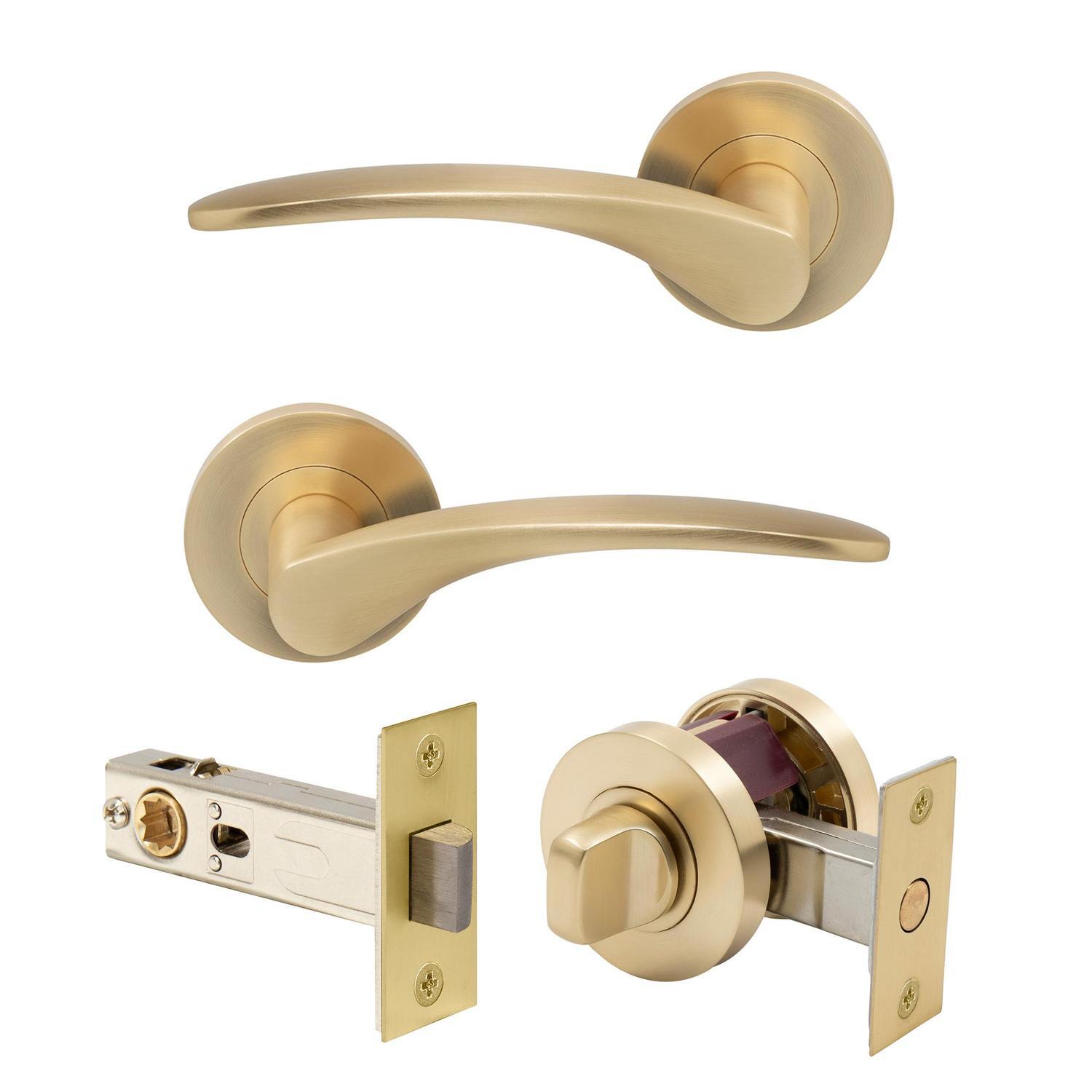 Apollo Privacy Set - Matt Satin Brass