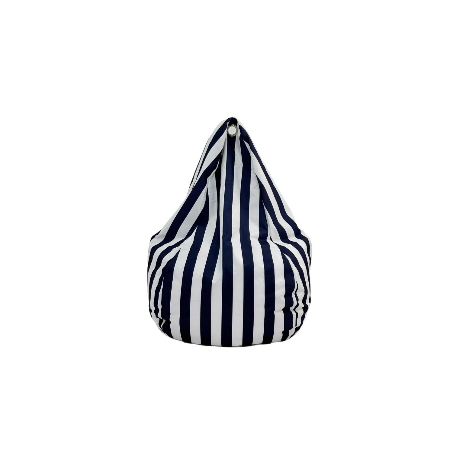 Outdoor Bean Bag Cover Navy Stripe