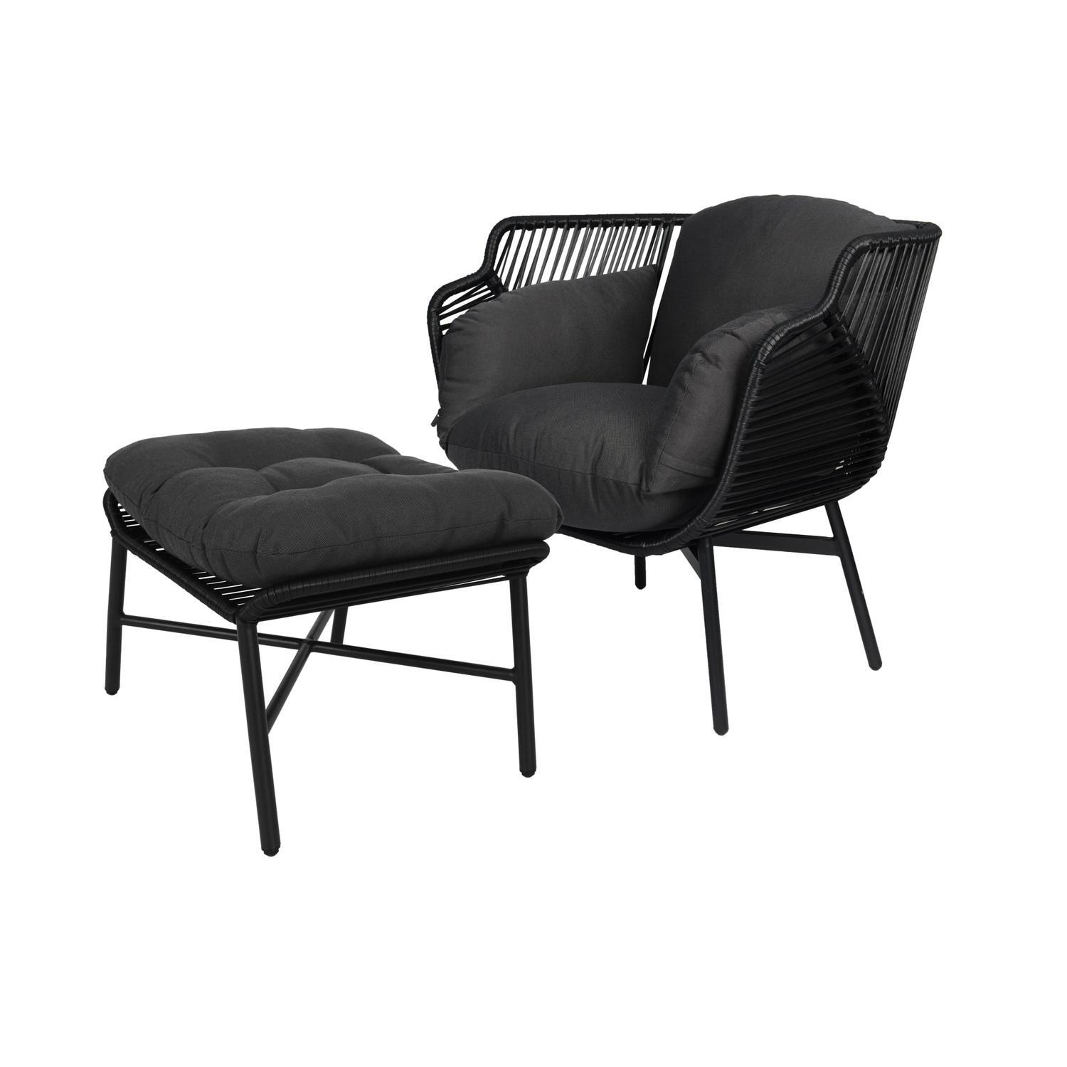 Raven Outdoor Relaxing Chair with Foot Rest