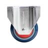 Rubber Fixed Castor  100mm Blue