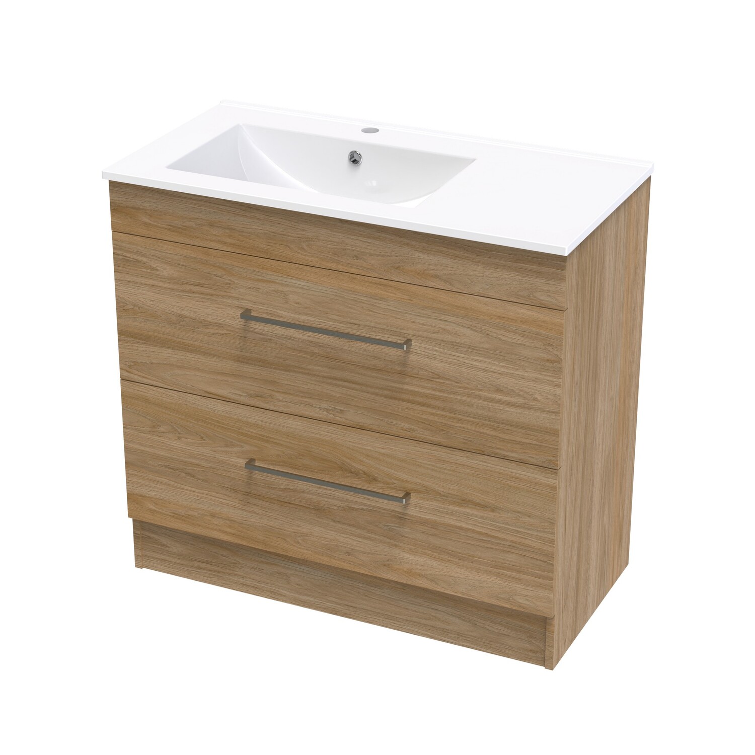 Cashmere Valley 900 Left Hand Bowl Double Drawer Floor Colour