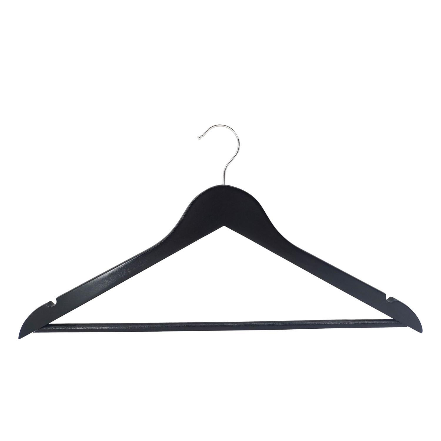 Coat Hanger Timber Black 3 Pack