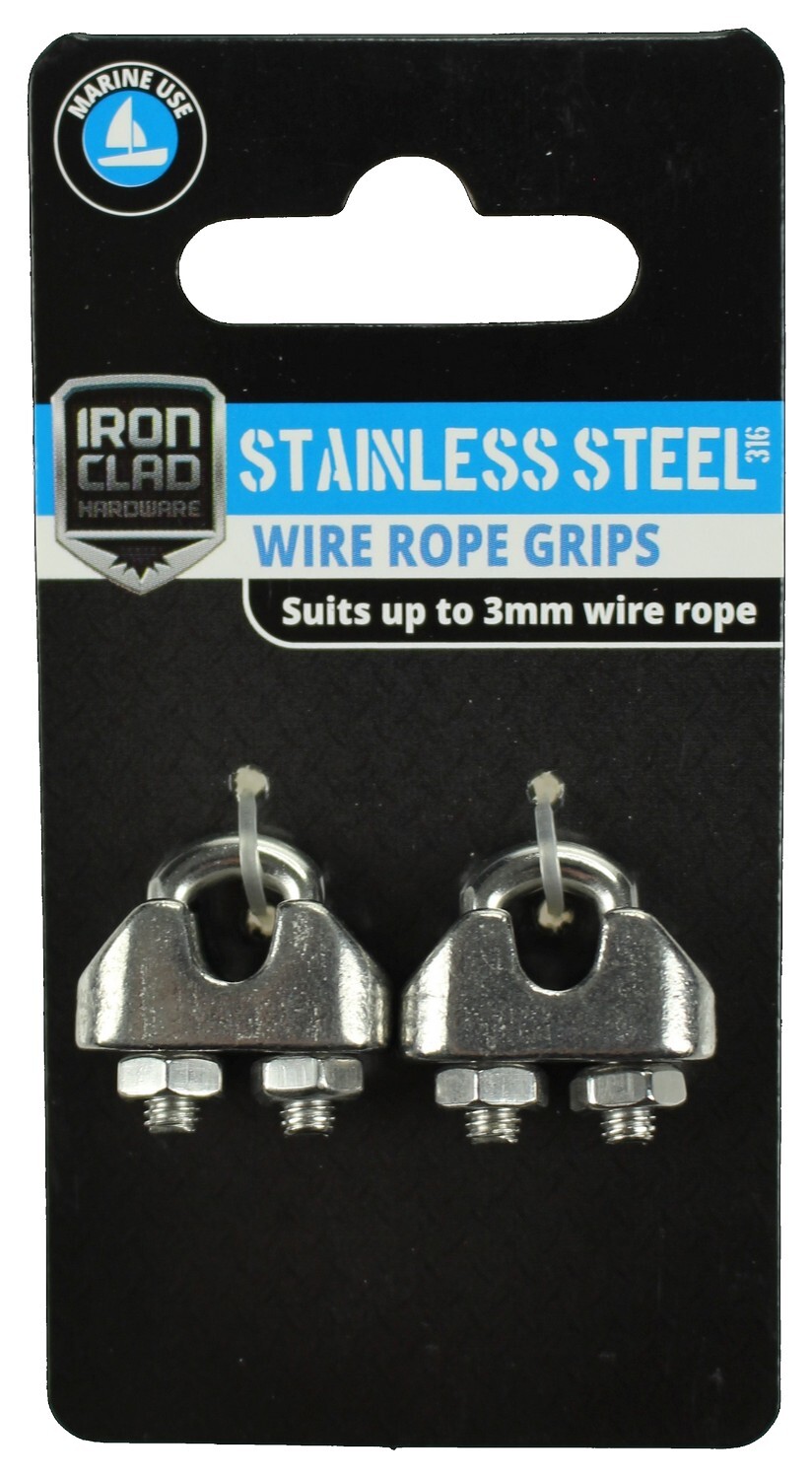 Wire Rope Grip 3mm Stainless Steel 316