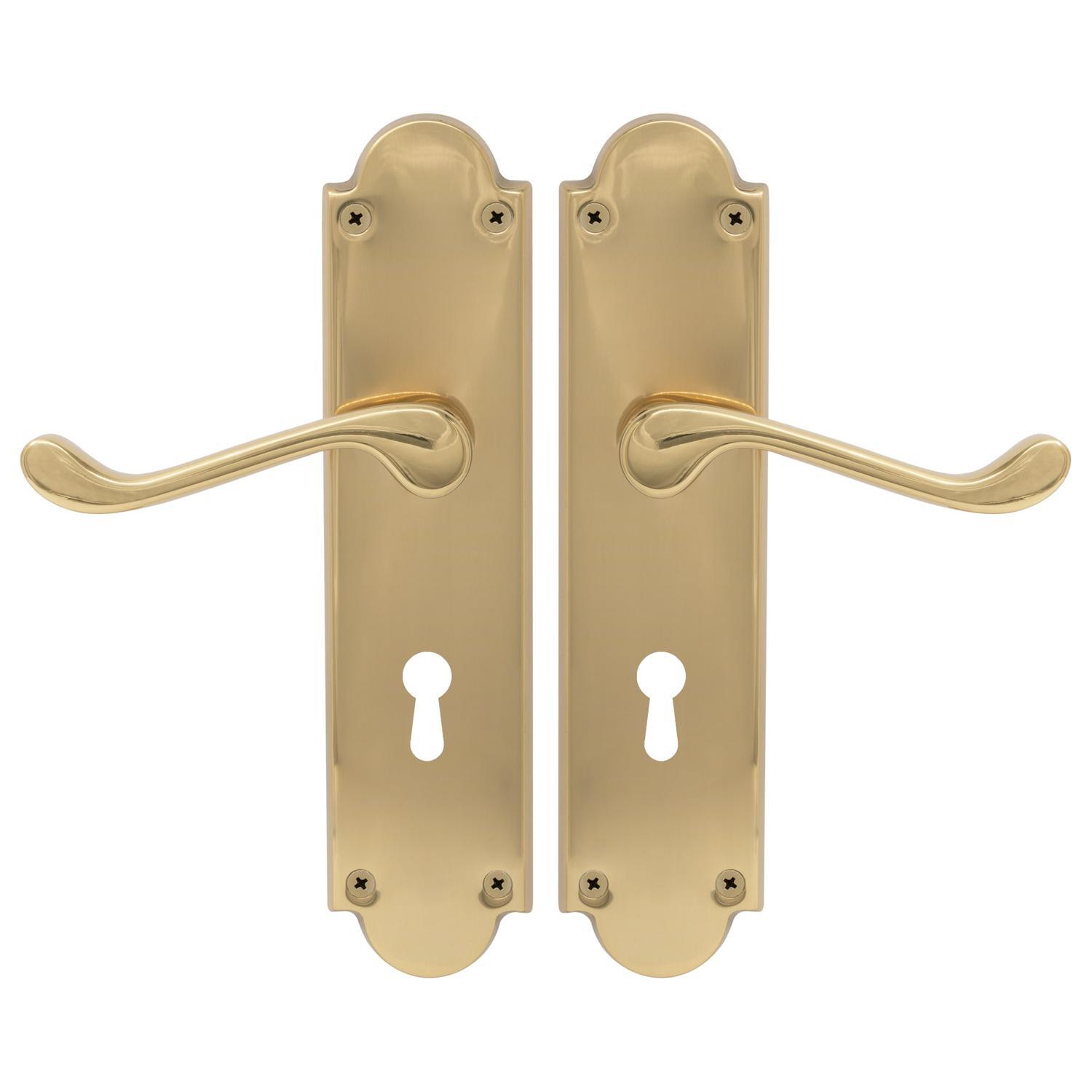 York Victorian Longplate Standard Keyhole Polished Brass