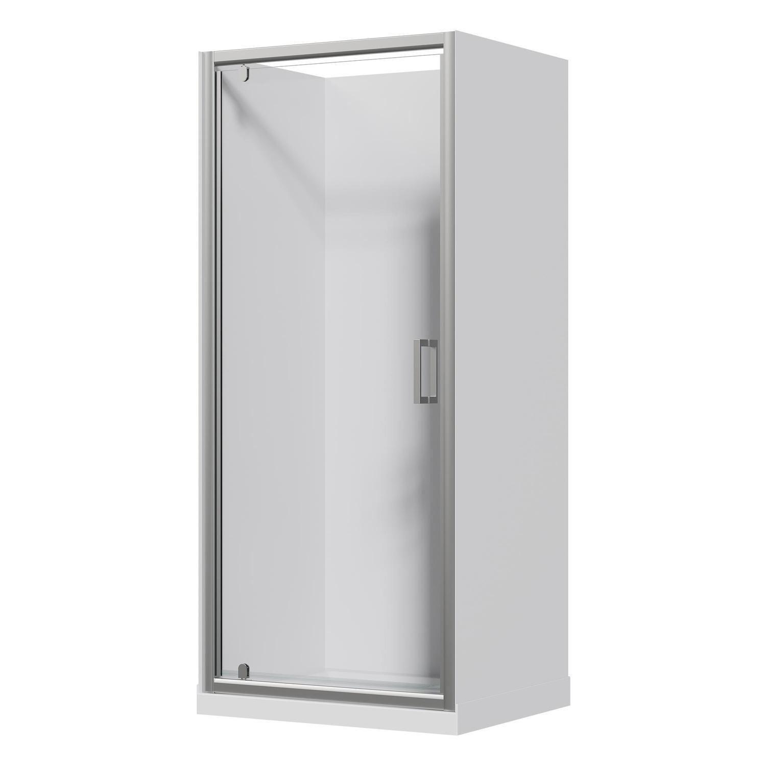 Alcove Flat Wall Acrylic Shower 750 x 900 x 2015mm Chrome