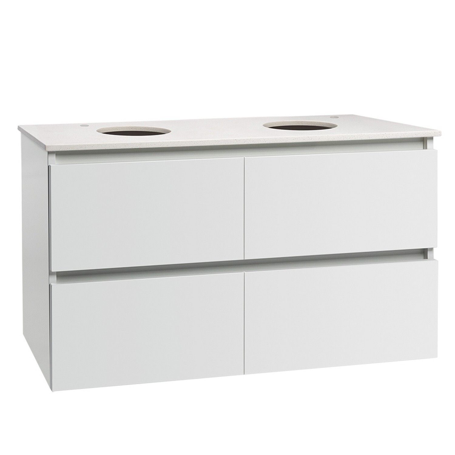Valencia Wall Hung Double Bowl 4 Drawers