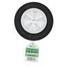 Rubber Tyred Plastic Centered Wheel 150mm White