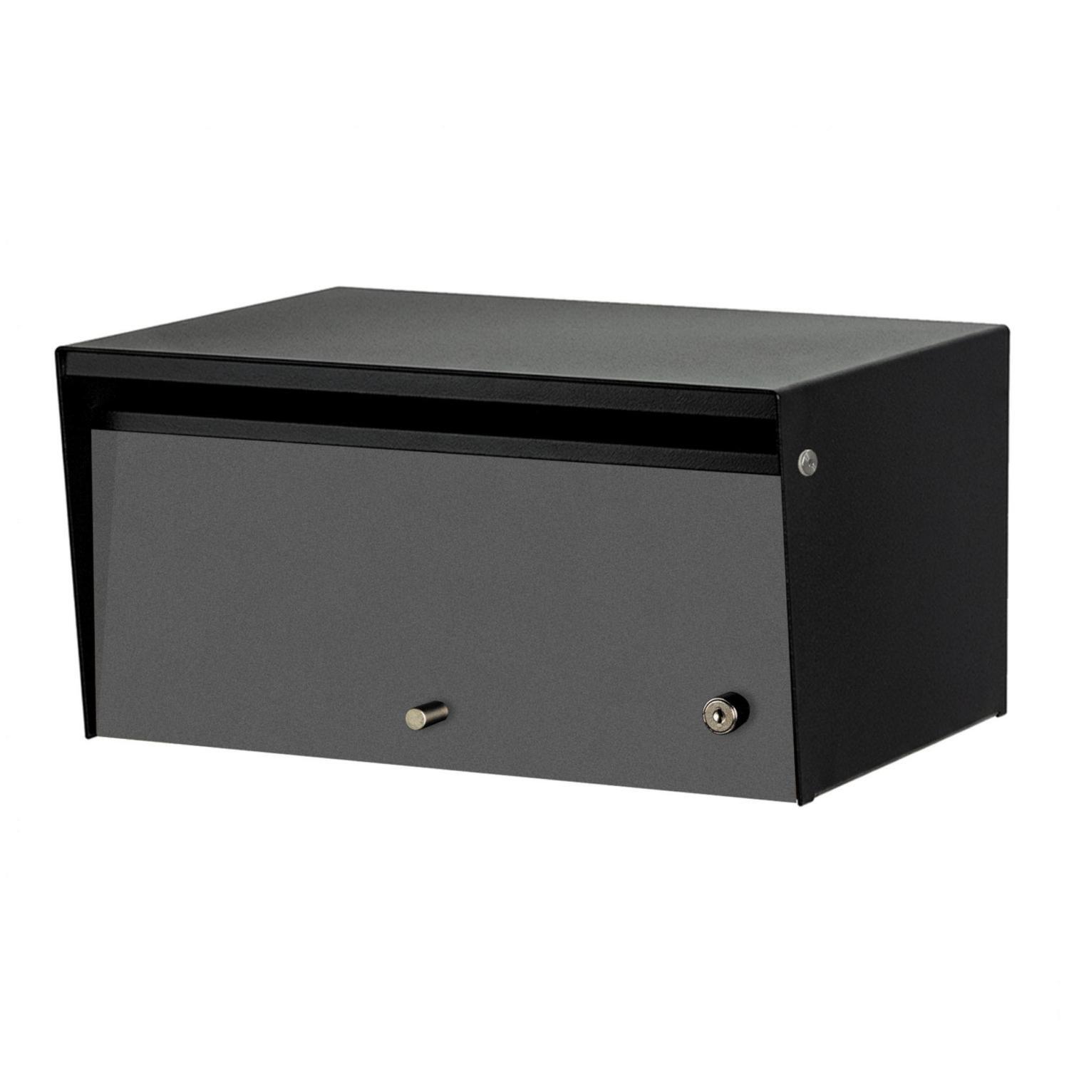 Metal Letterbox  Black/Grey