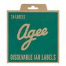 Dissolvable Jar Labels