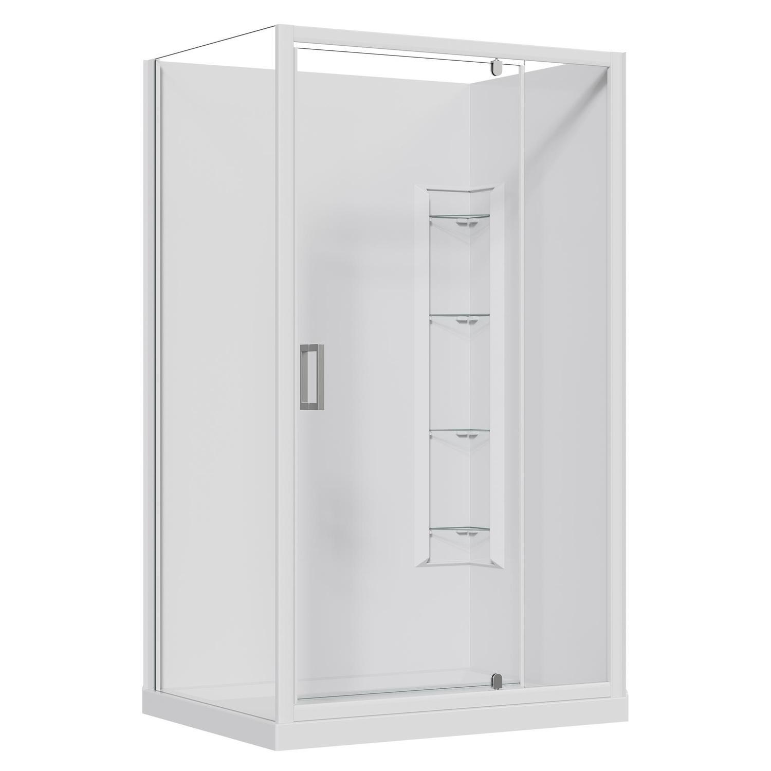 2 Sided Corner Mould Acrylic Shower RH 1200 x 900 x 2015mm White