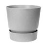 Plastic Round Pot with Saucer Grey 30cm