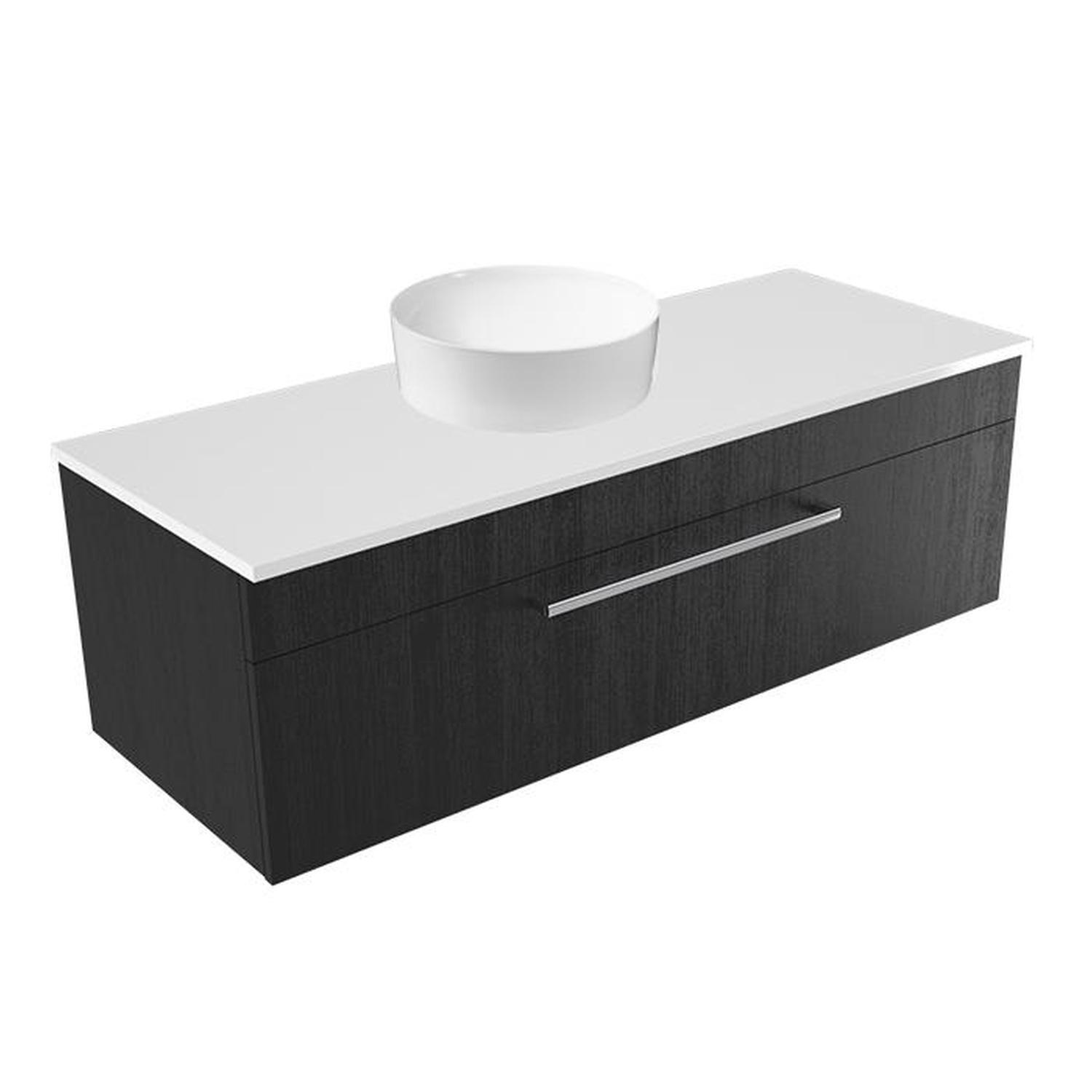 Calais Wall Vanity 1200mm Black