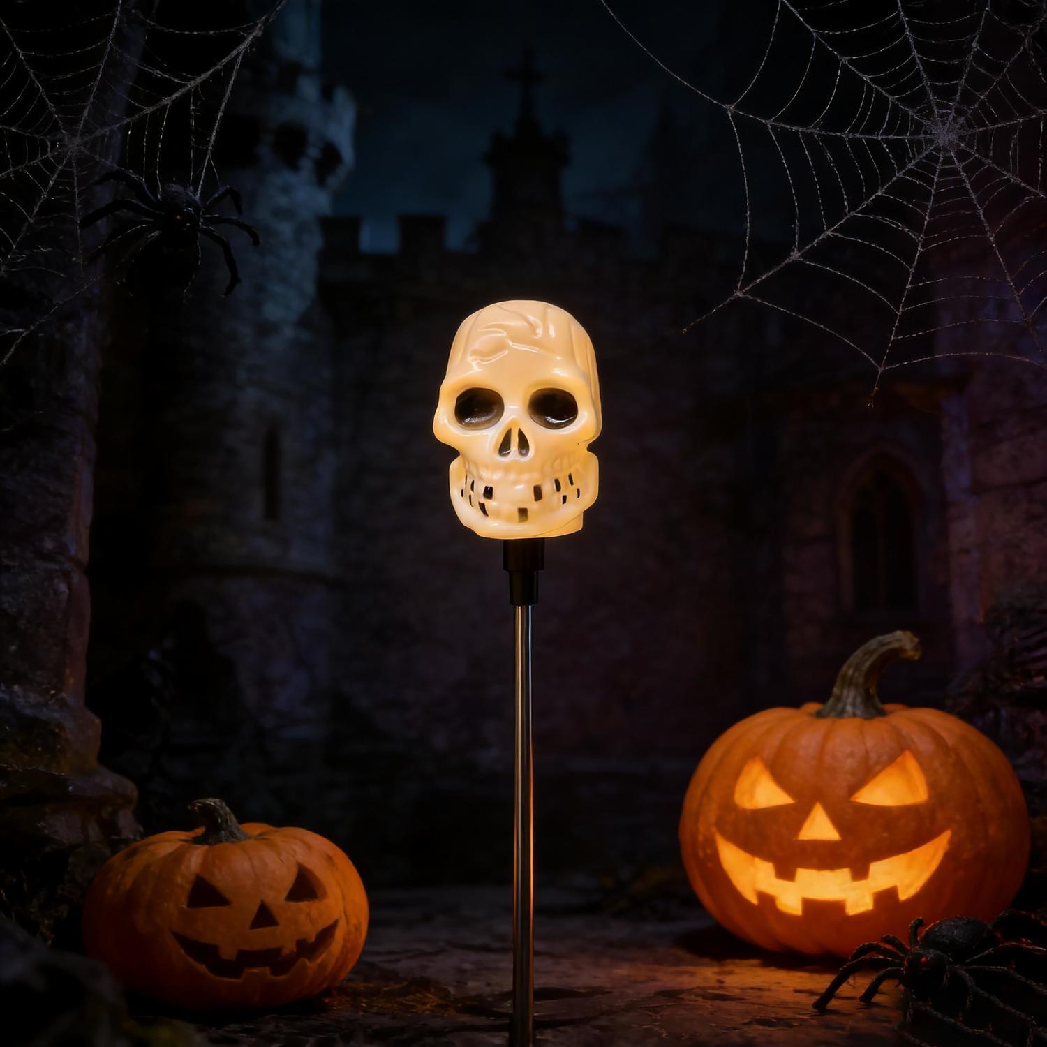 Skull Stake Light 70cm Warm White
