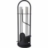 Fireside Tool Set 5 Piece Black & Chrome