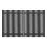 Aluminium Modern Picket Driveway Gate W: 1470mm, H: 1750mm, D: 56mm Grey