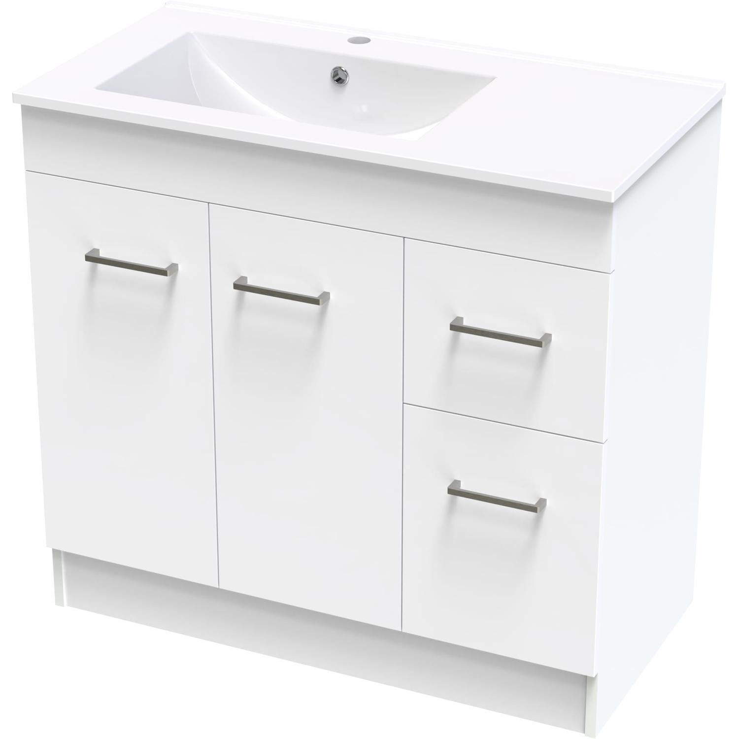 Classic Valley 900 Left Hand Bowl Floor Ultra Gloss White