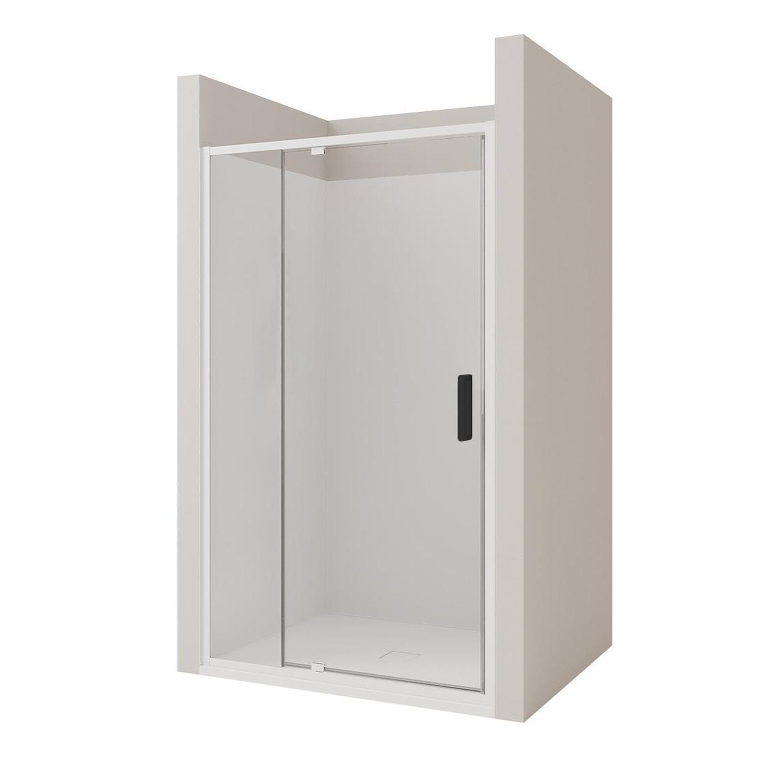 3 Side Flat Wall Shower 1200 x 900mm Matte Black